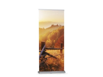 Roll Up banner Premium 100x220 cm - včetně tisku - No Curl 220 g/m2