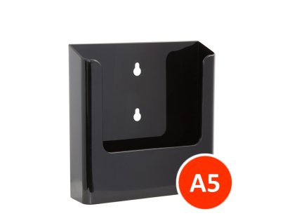 Nástěnný zásobník na letáky A5, černý