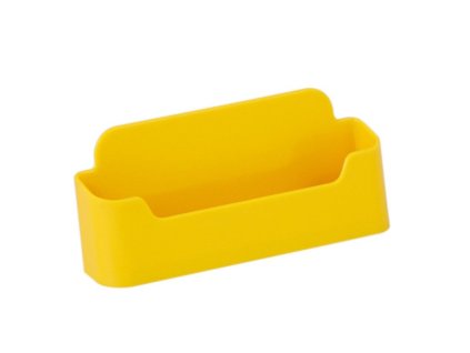 Stolní stojánek na vizitky, jednoduchý - žlutý