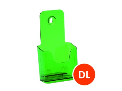 Stolní stojánek na letáky DL, tónovaný zelený