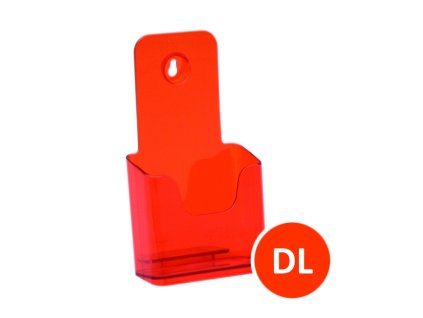 Stolní stojánek na letáky DL, tónovaný oranžový