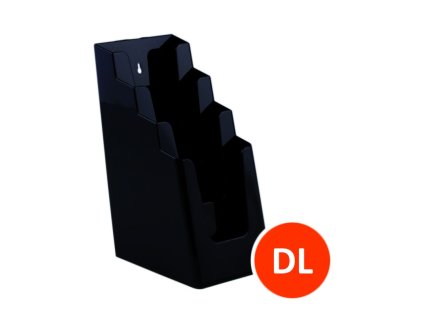 Stolní stojánek na letáky 4xDL, černý