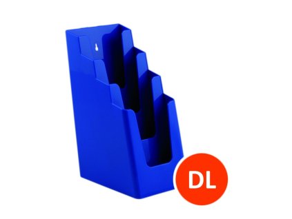 Stolní stojánek na letáky 4xDL, modrý, balení 16ks