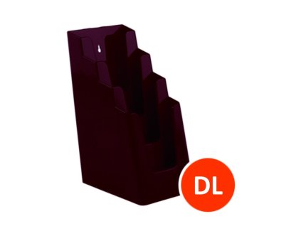 Stolní stojánek na letáky 4xDL, bordó
