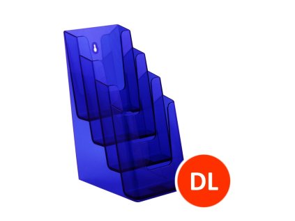 Stolní stojánek na letáky 4xDL, tónovaný fialový