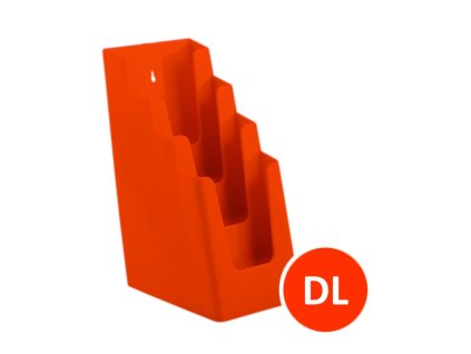 Stolní stojánek na letáky 4xDL, oranžový