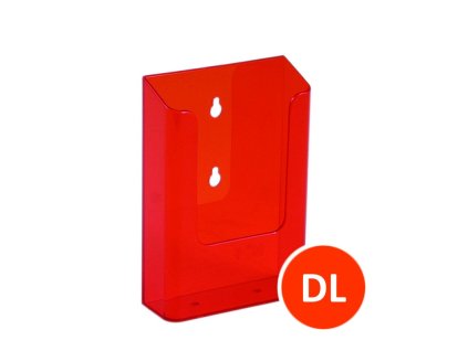 Nástěnný zásobník na letáky DL, tónovaný oranžový