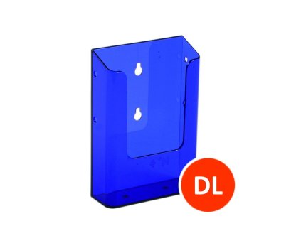 Nástěnný zásobník na letáky DL, tónovaný fialový