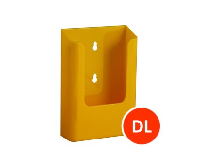 Nástěnný zásobník na letáky DL, žlutý, balení 30ks