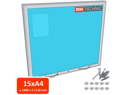 Venkovní informační vitrína MH60, 1000x1150 mm (15xA4)