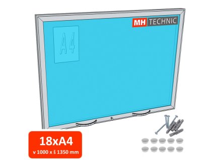 Venkovní informační vitrína MH60, 1000x1350 mm (18xA4)