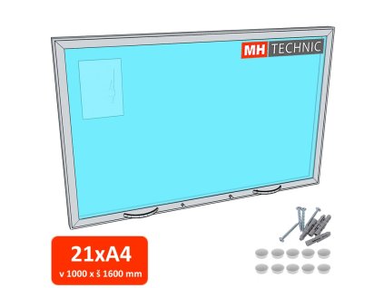 Venkovní informační vitrína MH60, 1000x1600 mm (21xA4)