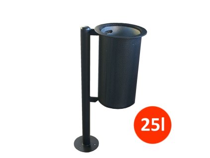 Venkovní odpadkový koš PF, 25 litrů