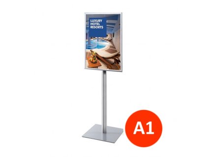 Stojan Info Pole s klaprámem A1, ostrý roh, jednostranný