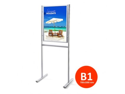 Stojan Info Board s klaprámem 700x1000 mm, oboustranný