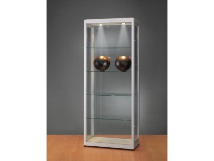 Prachotěsná skleněná vitrína 800x1972x400 mm, LED osvětlení