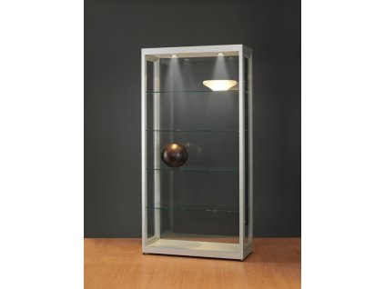 Prachotěsná skleněná vitrína 1000x1972x400 mm, LED osvětlení