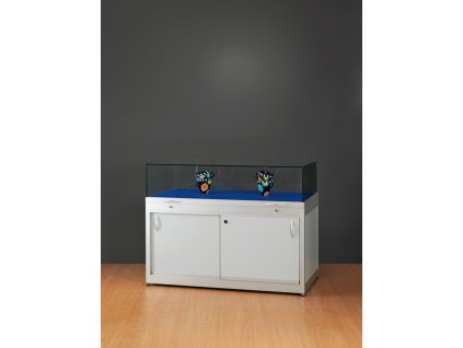 Pultová vitrína s výklopným sklem a úložným prostorem 1000x1120x600 mm
