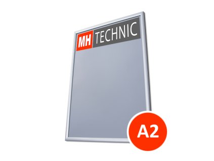 WKRA2G25 Plakátový rám do výlohy A2, profil 25 mm, ostrý roh