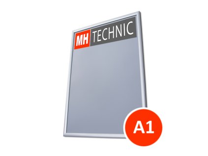 WKRA1G25 Plakátový rám do výlohy A1, profil 25 mm, ostrý roh