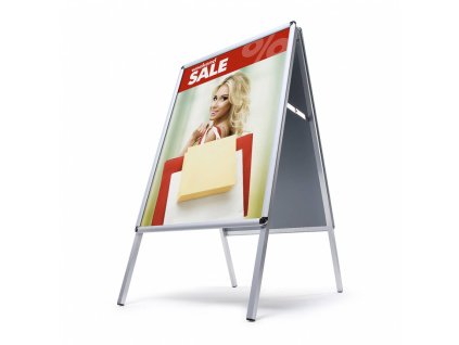 ZP50x70R25 Interiérové reklamní áčko 500x700 mm (B2), oblý roh, profil 25mm