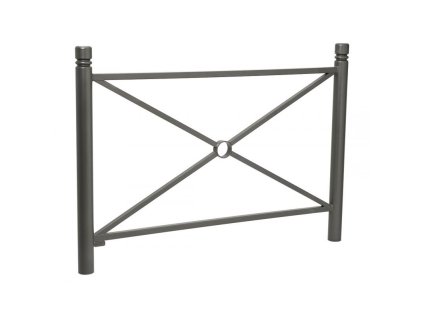 Zábradlí Province délka 1572 mm, jednoduchý kříž, barva šedá Procity 206161.GPRO