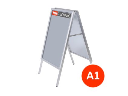 Reklamní áčko A1, ostrý roh, profil 25 mm