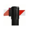 Černý bariérový sloupek s červeno-bílým flexi pásem délky 3m, kónická základna STOP80-BR