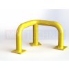 Obloukový nárazník rohový Ø 60 mm, 400 x 400 mm,  výška 300 mm, žlutý