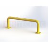 Obloukový nárazník rovný Ø 60 mm, délka 1000 mm,  výška 300 mm, žlutý