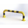 Obloukový nárazník rovný Ø 76 mm, délka 1000 mm,  výška 350 mm, žlutý s reflexními pruhy