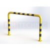 Obloukový nárazník rovný Ø 76 mm, délka 1500 mm,  výška 1000 mm, žlutý s reflexními pruhy