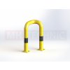 Obloukový nárazník visutý Ø 76 mm, délka 350 mm,  výška 600 mm, žlutý s reflexními pruhy