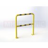 Zábradlí rovné Ø 60 mm, délka 1000 mm,  výška 1100 mm, žluté s reflexními pruhy