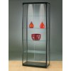 Skleněná vitrína 800x2000x400 mm, s LED osvětlením, černá 472-014