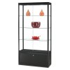 Skleněná vitrína 1000x2000x400 mm, s úložným prostorem, LED osvětlení, posuvné dveře 476-005