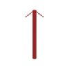 Zahrazovací ocelový sloupek Carrefour Ø 76 mm pro řetěz, dvě oka, barva vínová RAL3004 204366.3004