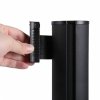 Bariérový sloupek s černým flexi pásem 2,7m , černý BBBLACK