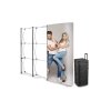Reklamní stěna Pop Up 3x3 - rovná + přepravní box na kolečkách 5907451660317
