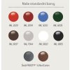 Sklopný sloupek Solibloc Ø 76 mm, barva hnědá RAL8017, hlavice Boule 206676.8017