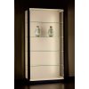 Skleněná vitrína 1000x1984x400 mm, páskové LED osvětlení, černá 482-006