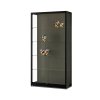 Skleněná vitrína 1000x1984x400 mm, páskové LED osvětlení, černá 482-006