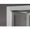 Prachotěsná skleněná vitrína 400x1972x400 mm, LED osvětlení, stříbrná 474-001