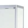 Nástěnná skleněná vitrína 1000x1000x300 mm, s LED osvětlením, stříbrná 472-015