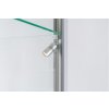 Skleněná vitrína 500x1984x500 mm s úložným prostorem, boční LED osvětlení