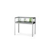 Stolní prosklená vitrína 1000x920x600 mm, stříbrná 485-001