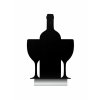 Křídový menu stojánek Silhouette s piktogramem "víno" FBTA-WINE