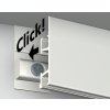 Nástěnná lišta Click Rail Pro, škrábaný hliník - 300 cm 05.05330