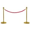 Splétaný provaz pro bariéry červený, 2m , zlaté koncovky STOP43/R