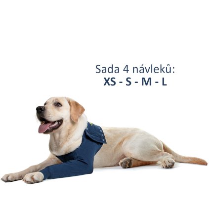 sada 4 navleku na obe predni nohy s textem